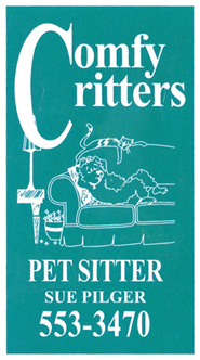 comfy critters pet sitting sue pilger